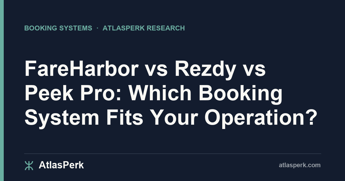 BLOG-FRP_cover FareHarbor vs Rezdy vs Peek Pro: Which Booking System Fits Your Operation?